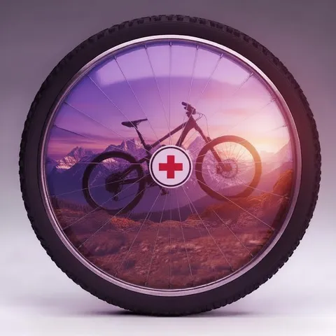 The Spin Doctor logo — a bike inside a wheel against a Welsh mountain sunset, with a red medical cross at the centre.